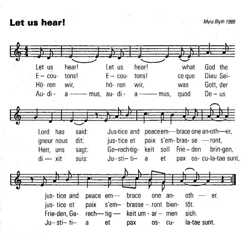 Der Titelsong der Ökumenische Versammlung Basel Pfingsten 1989